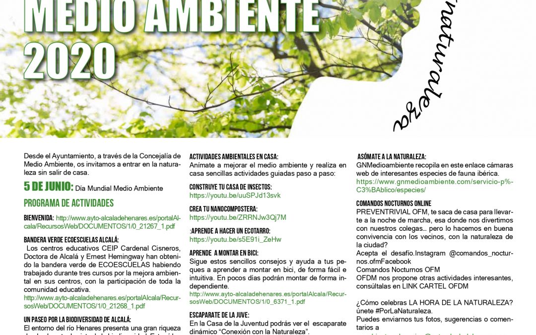 El Ayuntamiento celebra el Día Mundial del Medio Ambiente invitando a la ciudadanía a entrar en la naturaleza sin salir de casa